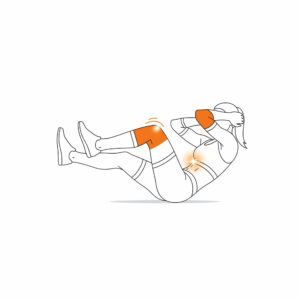 rowerek w leżeniu (bicycle crunches)