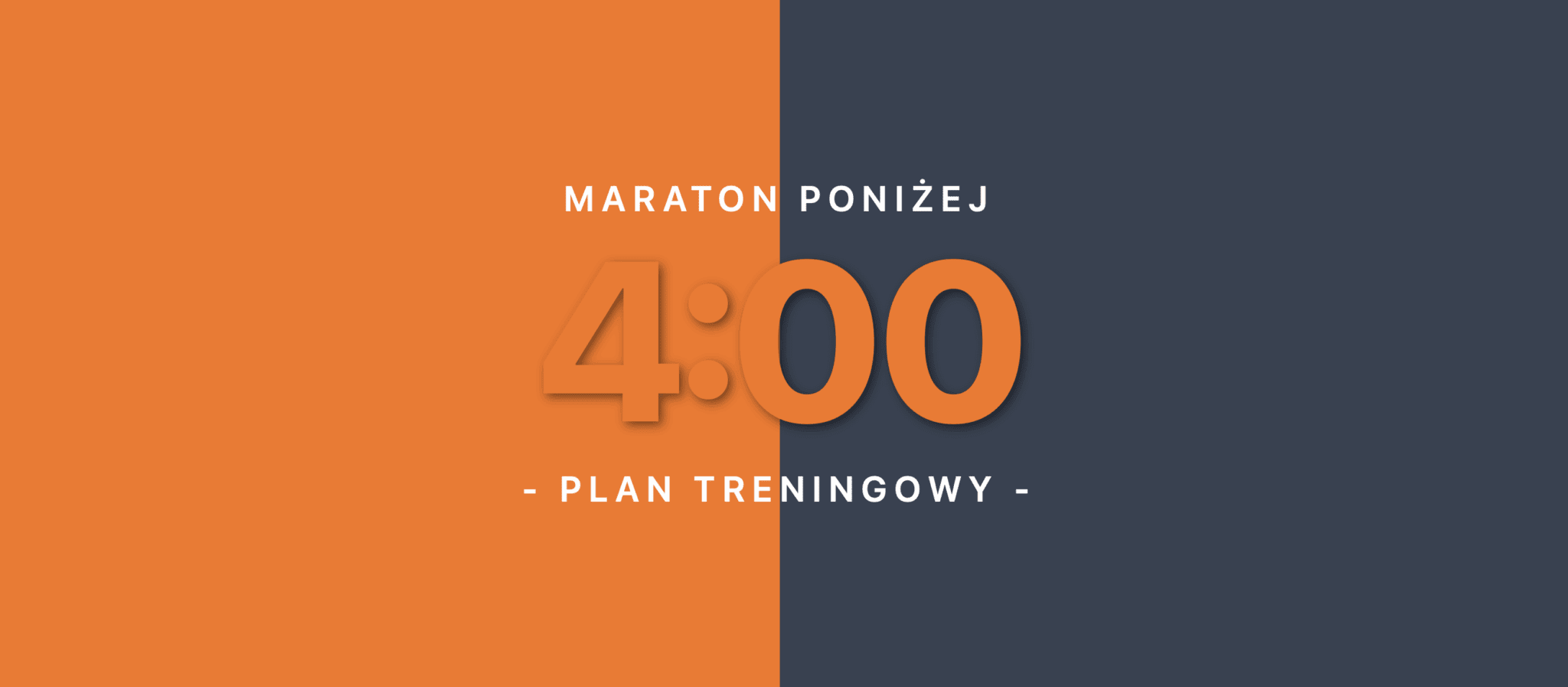 maraton poniżej 4:00 plan treningowy