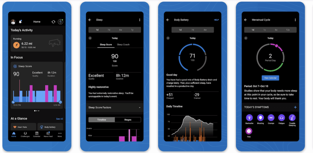 zrzut ekranu z aplikacji Garmin Connect